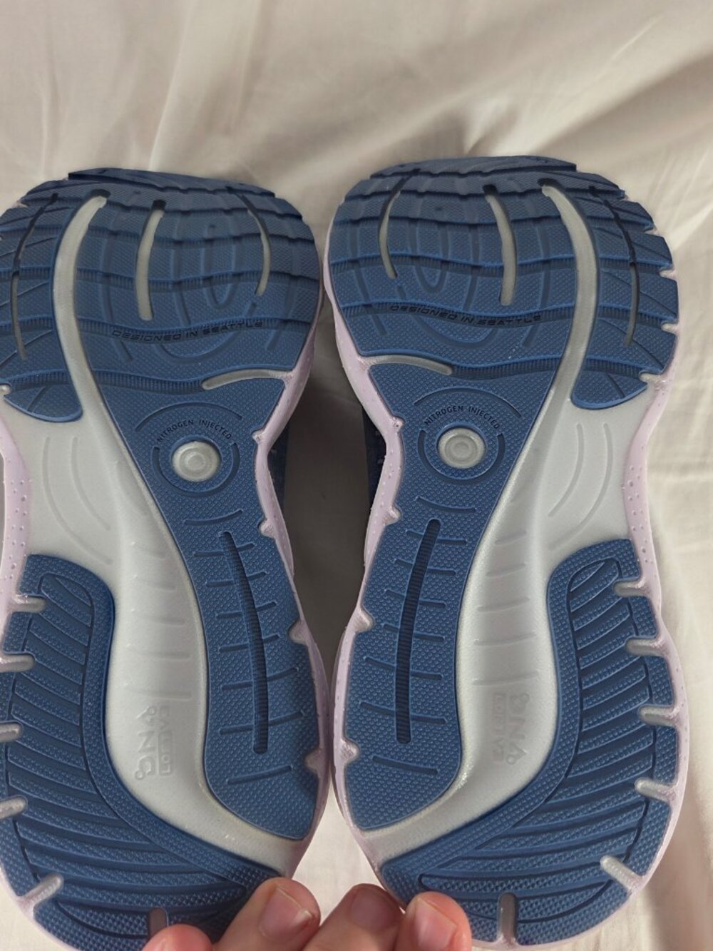 Brooks Glycerin StealthFit 20 Blue Lilac Running Shoes 7.5 - Picture 4 of 6